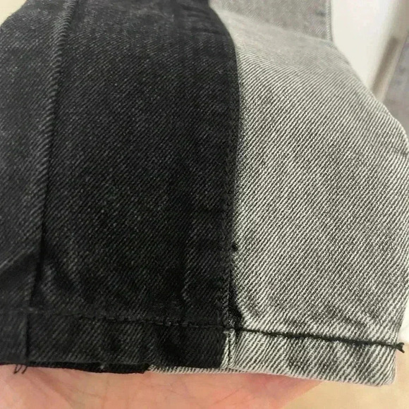 Adika Jeans Womens S 25 Gray Black Two Tone Mom Hight Waist Crop 90s Retro Y2K - Picture 5 of 12